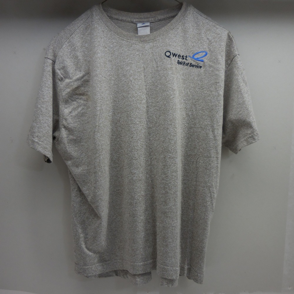 VF Solutions Qwest Spirit of Service T-Shirt Gray Mens Medium Heathered Logo Tee